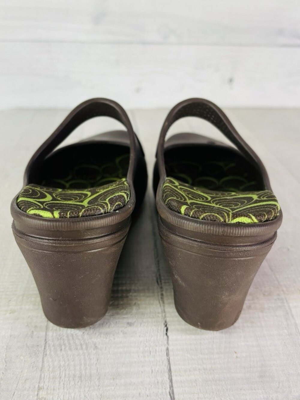 Crocs Women FRANCES Brown Slip On Wedge Closed Toe Mary Jane Comfort Shoes Sz 8 - Picture 6 of 16